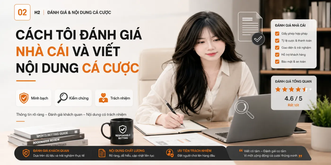 Nguyễn Hoàng Nga chia sẻ quy trình đánh giá nhà cái minh bạch